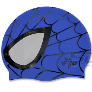 Azul Spiderman natación silicona Swim Head Cap