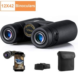 EZVING Binoculars High Power Spotting Scope - 12X42 High Definition Telescope for Adults Bird Watching Camping Travelling BAK4 Prism FMC Lens with Str