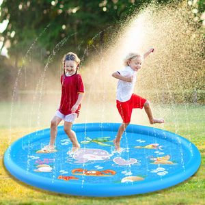 Aitey - Esterilla de aspersor y salpicaduras de 68 pulgadas, inflable, juguetes de agua al aire libre para niños, bebés, niños y niñas