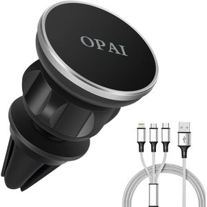 Soporte de coche magnético universal, Opai ver de forma segura tu teléfono celular, rejilla de ventilación 360 ° de rotación soporte de teléfono para