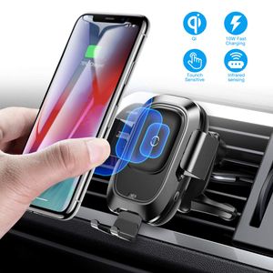 Baseus Wireless Car Charger Mount, 10w Automatic Clamping Air Vent Qi Fast Charging Car Phone Holder Compatible with iPhone Xs/Xs Max/XR/X, Galaxy Not
