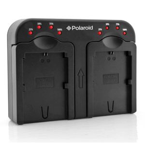 Polaroid cargador de baterías doble (Dual) "Cargue 2 baterías al mismo tiempo para el canon LP-E8 (T4i, T3i, T2i), LP-E6 (7d, 5d mark 2 baterías, 60d)