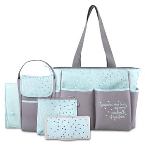 Juego de 5 bolsas para pañales con sol, luna y estrellas