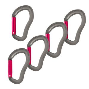 Fusion Climb Techno Zoom - Mosquetón de aluminio recto ergonómico (5 unidades)