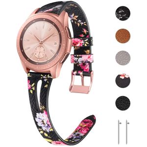 Tensea - Correa de piel de repuesto para Samsung Galaxy Watch de 1.654 in y Galaxy Watch Active Band, correa delgada para hombres y mujeres con correa