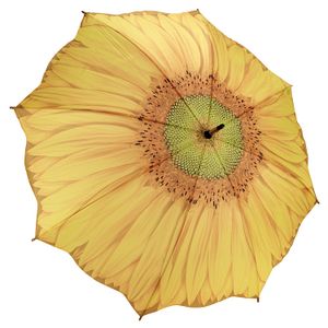 Galleria girasol auto-open extragrande calidad Lluvia Stick paraguas para las mujeres, 48-Inch Canopy, irrompible Fibra de vidrio costillas