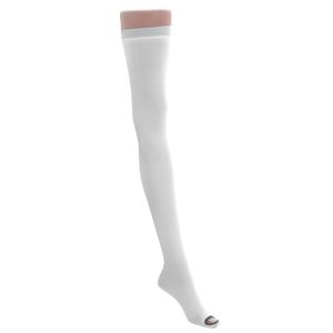 Medline mds160840 EMS última intervensión de látex calcetín de muslo longitud Calzas, medio corto, blanco (Pack de 6)