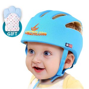 IULONEE - Casco de seguridad para bebé, gorra protectora ajustable para niños, arnés de seguridad para correr, caminar, gatear con guantes de dentició