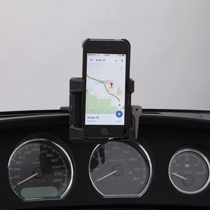 CIRO 50316 Smartphone/GPS Holder (Negro carenado Mount sin cargador para 1996 – 2013 FLHT/FLHX Touring Modelos)