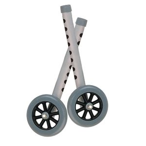 Drive Medical Deluxe Extended Altura 5" Walker Ruedas y Piernas Combo Pack, gris, 5"