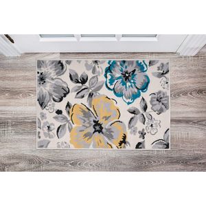 Rugshop - Alfombra de área floral moderna