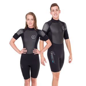 Traje de neopreno de manga corta para hombre y mujer