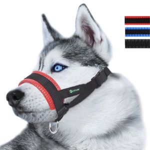 Nylon Dog Muzzle for Small,Medium,Large Dogs Prevent from Biting,Barking and Chewing,Adjustable Loop