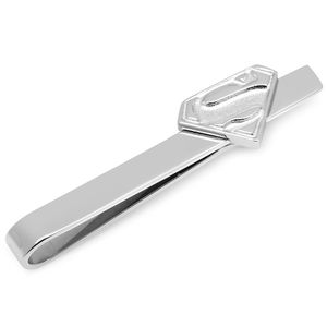 DC Comics Superman Escudo empotrada de acero inoxidable Tie Bar, producto oficial.
