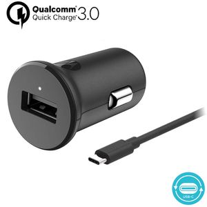 Motorola TurboPower 18 QC3.0 Cargador de coche con cable USB-C SKN6473A para Moto Z, Z2, Z3, X4, G6, G6 Plus (no para G6 Play) (caja de regalo)