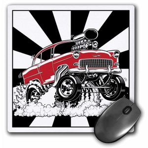 Classic 1955 Hot Rod Gaseado it en las Razas de arrastre, fuego y el humo Dude – Alfombrilla de mouse, 8 por 8 inches (MP _ _ _ _ _ _ _ _ _ _ 217337 _