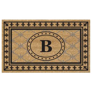 Creative Acentos Super Scraper Bungalow vinilo Fibra de Coco Felpudo, monograma B, 20 x 36"