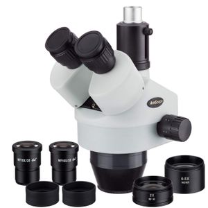 AmScope SM3590T 3,5 X -90 X trinocular de potencia de zoom microscopio estéreo Head