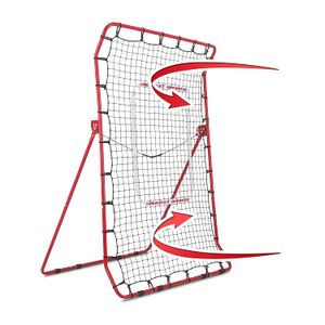 Rukket red de rebote para béisbol y softball - Para practicar lanzamientos - Con ángulo ajustable, Rojo