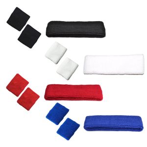 Cosmos Premium Soft Cotton Wristband Headband Sweatband Set for Sports Basketball/Football/Volleyball/Yoga/Pilate/Running Outdoor Activities