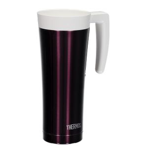Thermos 16-ounce aislado al aspiradora taza de viaje, 16 onza, Púrpura/Blanco