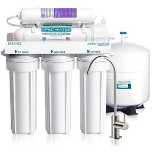 APEC Water Systems ESSENCE ROES-PH75 sistema de filtro de agua potable, mineral PH + 75 GPD, 6 etapas súper seguras de ósmosis inversa