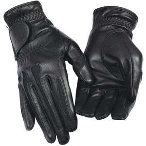 Equine Couture piel Guantes de Verano, negro, XL