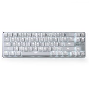 Teclado mecánico Gaming Keyboard gateron Rojo Interruptor Wired Retroiluminado Teclado mecánico de mini diseño (60%) 68 kyes Color Blanco Plata Magicf
