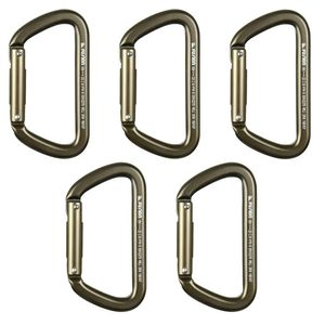 Fusion Climb Tazo III - Mosquetón de aluminio para puerta recta, diseño de policía militar, color marrón
