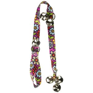 Amarillo diseño de perro 26" largo y 1" Amplia con 6 campanas Color Rosa Jardín Ding perro campanas Potty sistema de formación