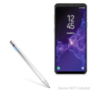 BoxWave - Lápiz capacitivo electrónico para Samsung Galaxy S9 + Exynos (lápiz capacitivo AccuPoint Active Stylus), color plateado metálico