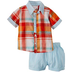 Masala Neat Camisa 2 pieza set (Baby) – Orange-6 – 12 meses
