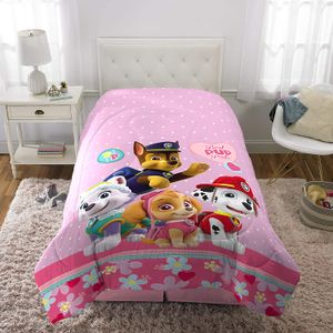 Paw Patrol - Edredón reversible de microfibra suave para niños