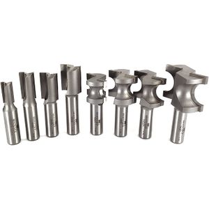 Whiteside Router Bits vástago 600 recta y mitad Ronda Combo Set con 1/2-inch