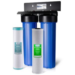 Filtro de agua iSpring Big Blue de 2 etapas para toda la casa, WGB22BM
