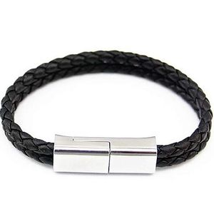 Cable Lightning USB, pulsera de cable de carga de piel, cable de sincronización de datos (9,5 pulgadas)