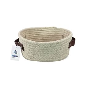 Cesta de bebé ovalada de cuerda de algodón