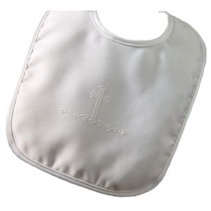 Boys grande mate satinado babero con Screened Cruz