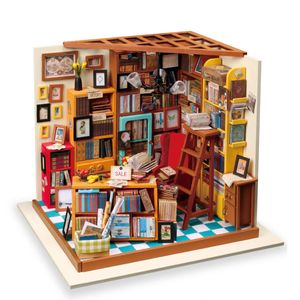 Rolife - Kit de madera para casa de muñecas con luz LED y accesorios, juego de casa de pequeño tamaño para manualidades, modelo 3D, juego de construcc