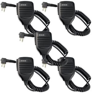 Retevis 2 Pin Two Way Radio altavoz micrófono para Motorola CP200/gp68/GP88/GP300/2000/CT150/P040/pro1150, HYT 2 Way Radio (5 unidades)