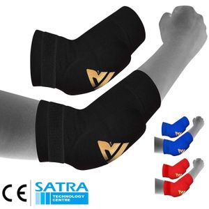 Protector elastizado acolchado de soporte para codo., negro, L