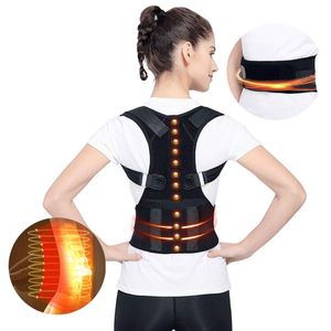 Soporte de postura para terapia magnética, aprobado por la FDA, corrector de postura ajustable de grado médico, soporte lumbar para hombro y espalda,