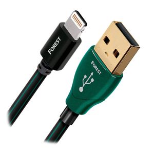 AudioQuest Forest .75 M (2.5 ft). Un cable Lightning a USB para iPod/iPhone/iPad