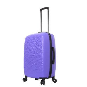 Mia Toro Italia Zebbra Junglel Hard Side 24" Spinner, Violeta