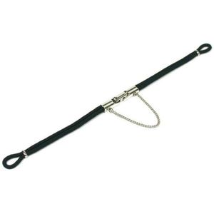 Reloj banda negro Nylon Plata hebilla cadena de seguridad