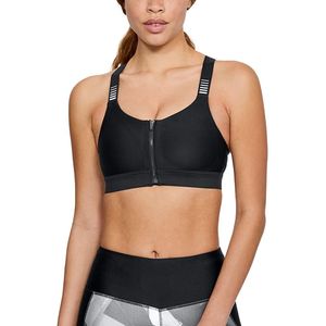 Under Armour Balance Eclipse - Sujetador deportivo reflectante con cremallera alta para mujer