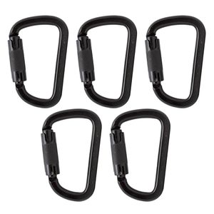Fusion Climb Tacoma Acero Auto D-Shaped Candado con llave Nariz Carabiner 5-Pack