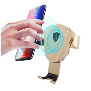 Cargador inalámbrico de coche Lewoer 10 W cargador inalámbrico rápido para coche ventilación de ventilación diseño de gravedad soporte de teléfono com