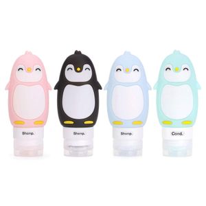 AUTENS - Juego de accesorios para botellas de viaje, de silicona a prueba de fugas, 90 ml, 4 unidades recargables para champú, acondicionador, líquido