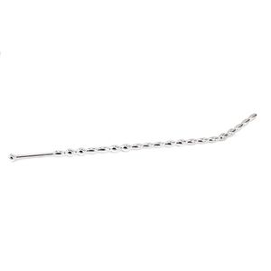 Eastern Delights Elite Bent Acero Inoxidable abalorio urethral Sonidos Plug, dos tamaño Bead
